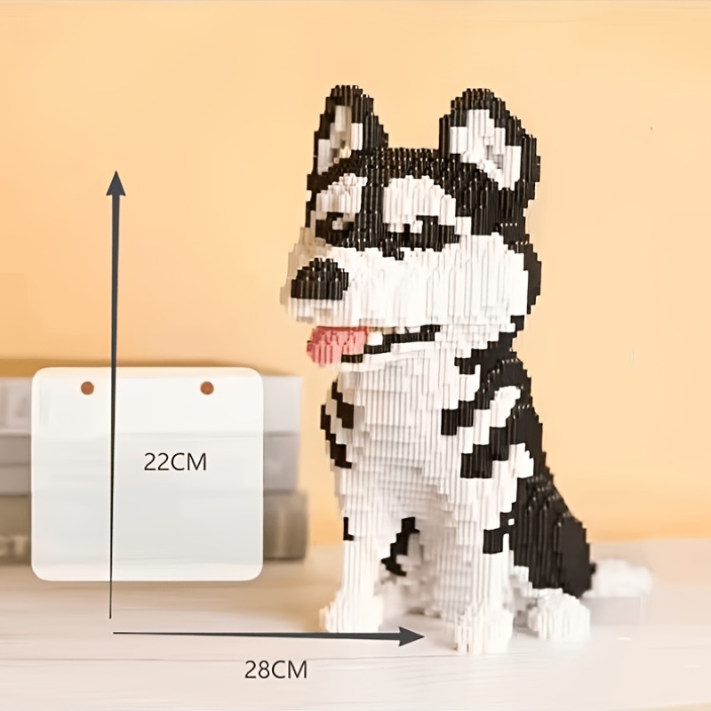 Sitting Shiba Inu Building Blocks, 3D Dog Ornament